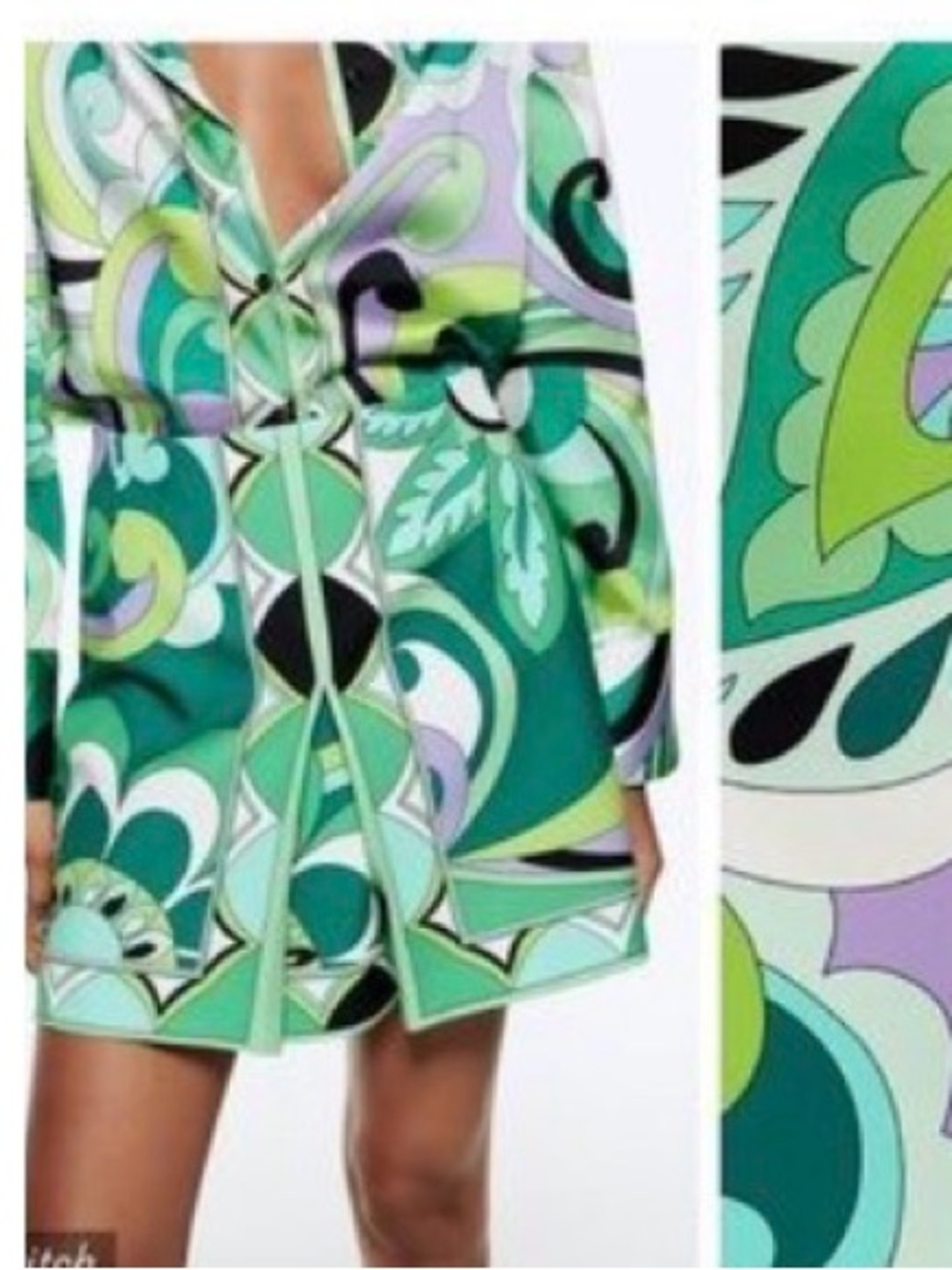 ZARA HIGH-WAIST PRINTED SHORT SKIRT GREEN REF.2789/157 size XS